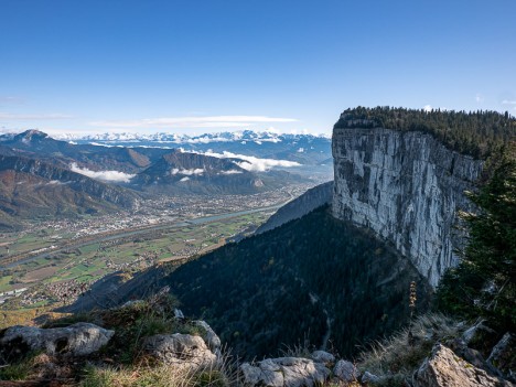 Depuis la crête, peu avant le Pré du Mortier, nov. 2022