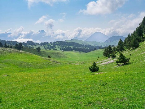 La Cabane de l'Essaure au loin
