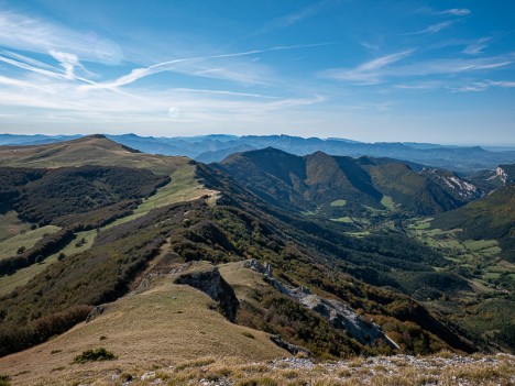 Sur la crête, Sud du Roc de Toulau, oct. 2020