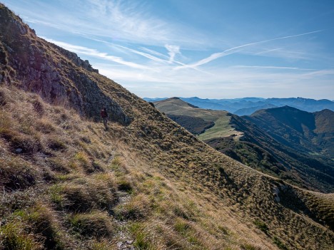 Roc de Toulau, sortie de la vire Ouest, oct. 2020