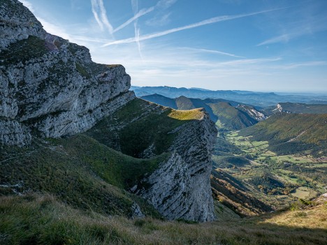 Roc de Toulau, vire Ouest vers le Sud, oct. 2020