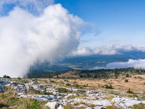 Lapiaz et alpage du plateau des Ramées