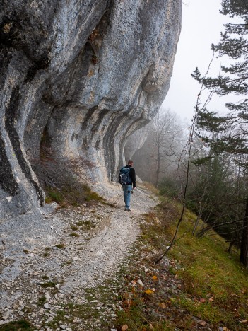 Au pied des falaises des Rochers de Fangasset, nov. 2021