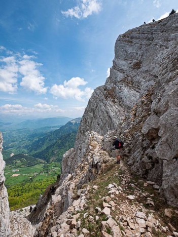 Système de vire en haut du Pas Morta