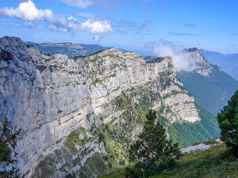 Les falaises au Nord du Pic Saint-Michel