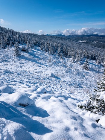 Descente vers la Cabane du Serre du Play, nov. 2019