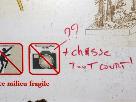 Panneau de la Forêt Domaniale de Lente (détail), déc. 2019
