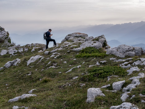 Sur la crête de la Grande Roche Saint-Michel