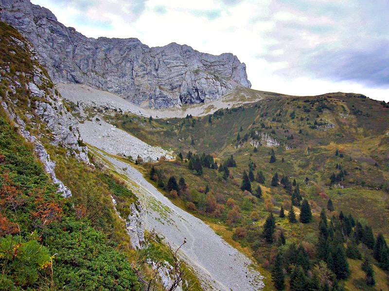 Plateau du Cornafion et falaises des Rochers de l'Ours